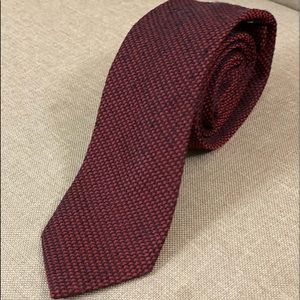 VINTAGE Bar III Solid Knit Slim Tie Burgundy